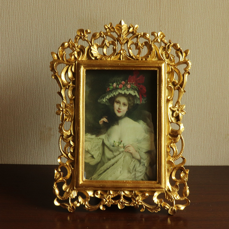 European Retro Luxury Creative Photo Frame Vintage Baroque Style Handmade Picture Frame Home customize photo frame