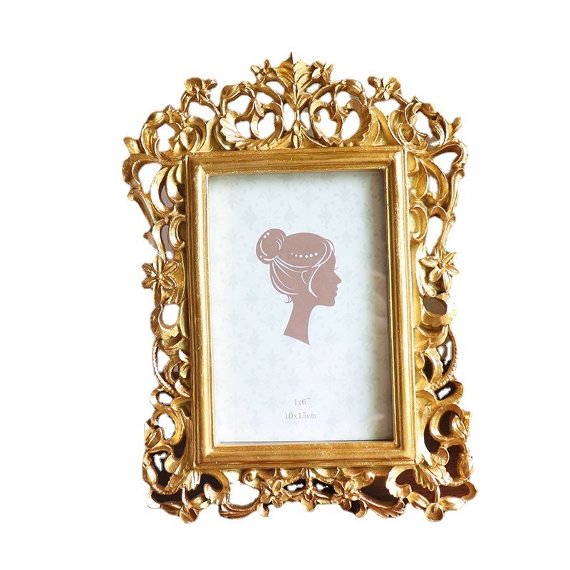 European Retro Luxury Creative Photo Frame Vintage Baroque Style Handmade Picture Frame Home customize photo frame