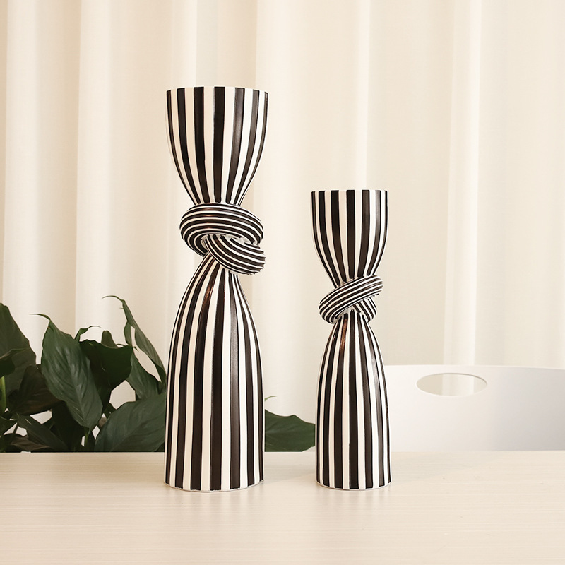 Black White Creative Taper Candle Holder Table Decorations Wedding Decor Tall Candle Holders Set Creative Taper Candle Holder