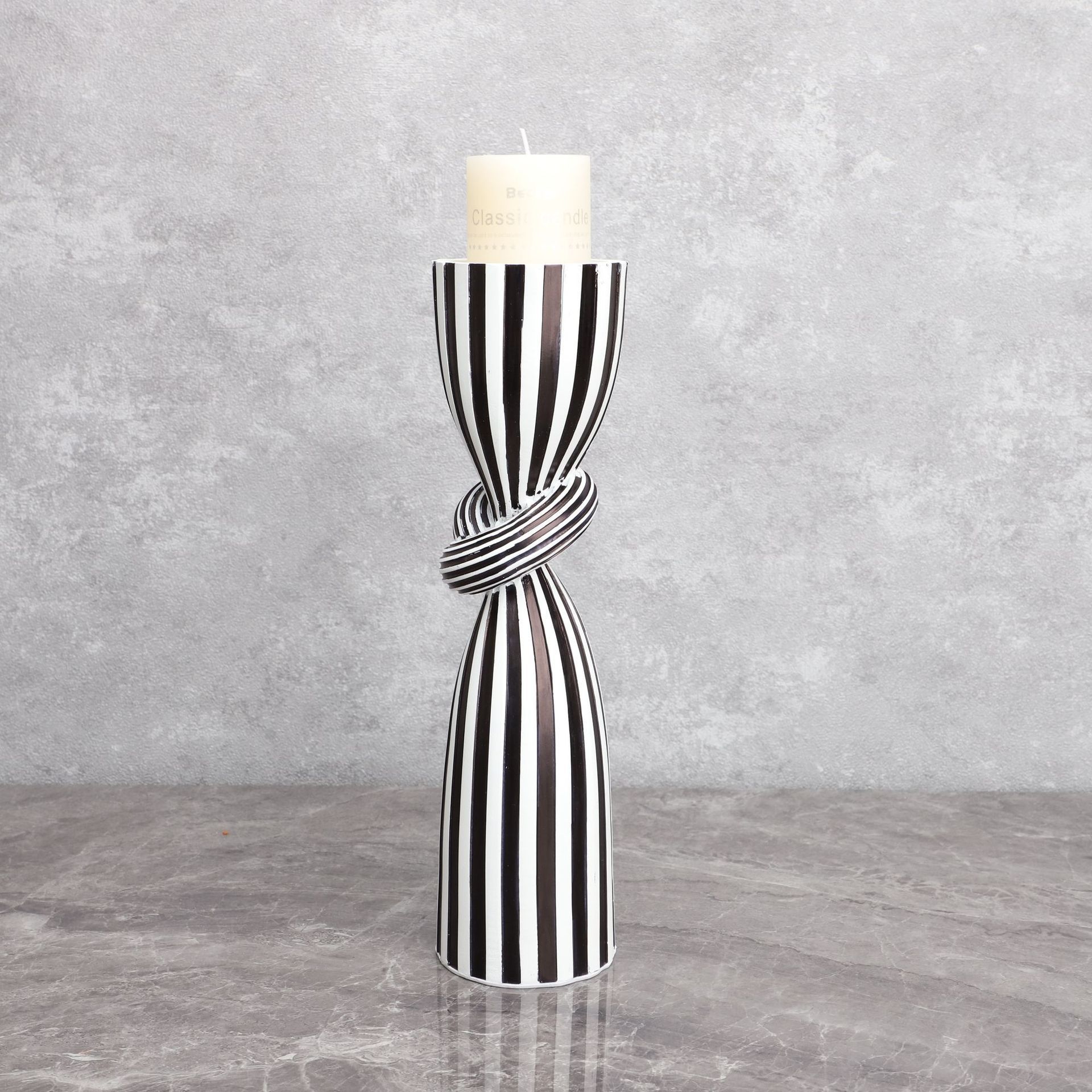 Black White Creative Taper Candle Holder Table Decorations Wedding Decor Tall Candle Holders Set Creative Taper Candle Holder