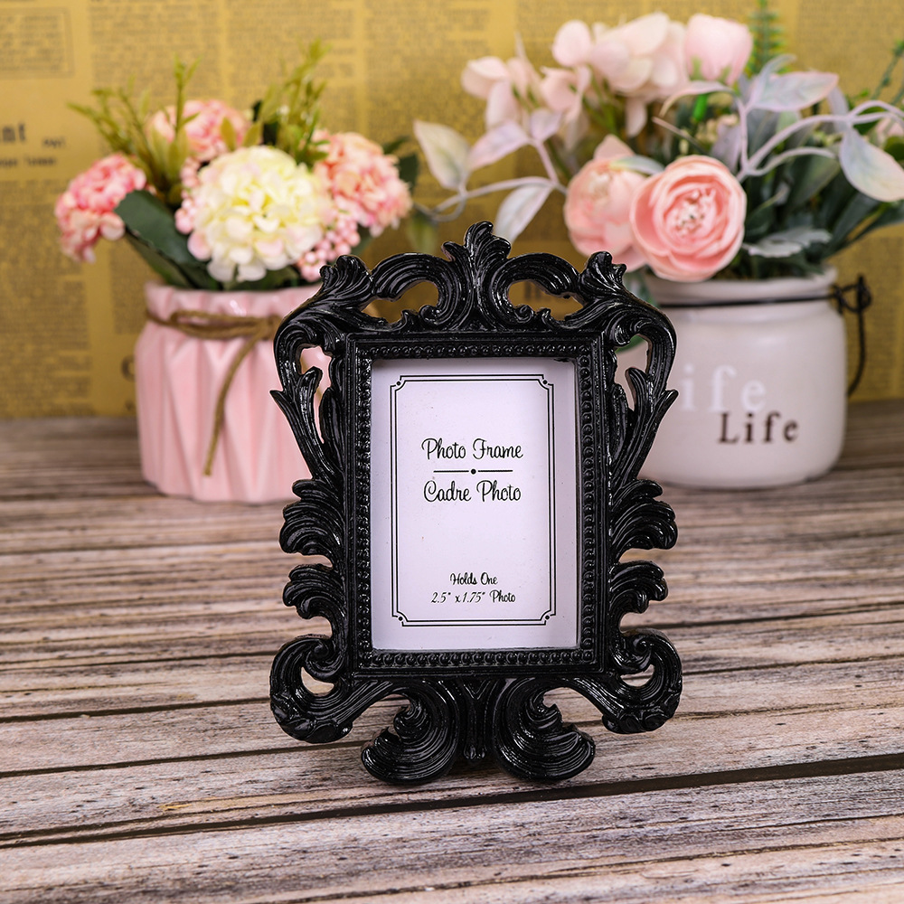 Classic Baroque square small picture resin frame Wedding Tabletop Decoration pendulum baby picture frame certificate frame