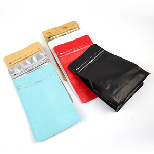 Custom Aluminum Foil Composite Packaging Vacuum Tea seal zipper ziplock zip lock With air valve gusset food stand up bag pouches