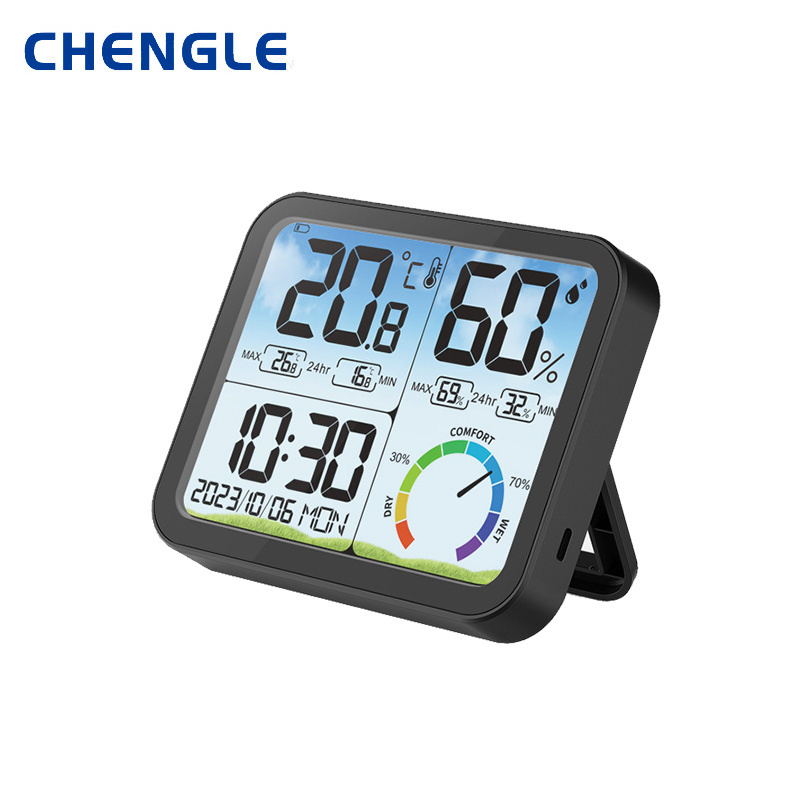 Wireless Digital Temperature and Humidity Monitor Indoor and Outdoor Plastic Wireless Thermometer