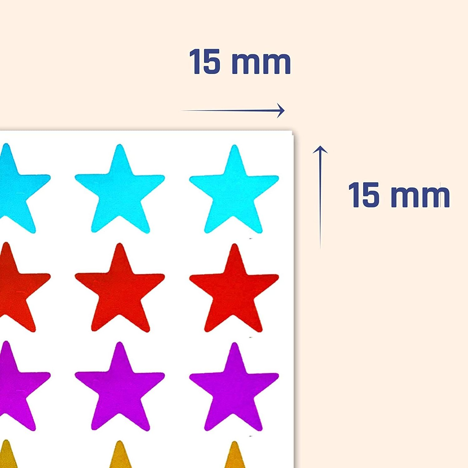 Custom Foil Star Metallic Stickers Colored Star Stickers for Kids Reward