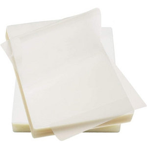 Custom Clear Thermal Laminating Film Plastic Paper Sheets A4 PET Thermal Laminating Pouches