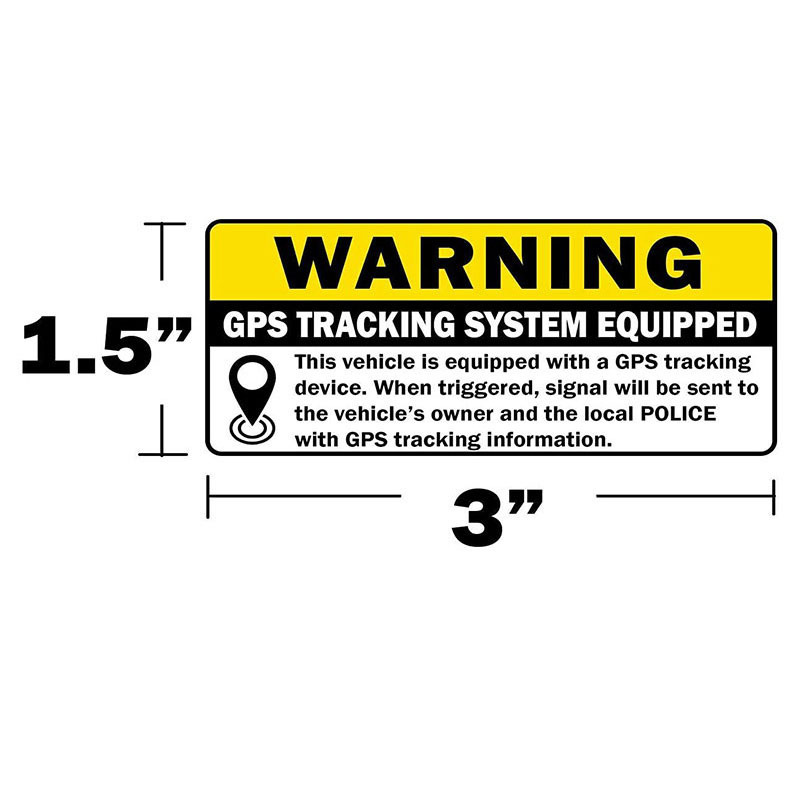 Wholesale GPS Tracking System Equipped Sticker Self Adhesive Anti-Theft Car Vehicle Warning Sign GPS Tracking Sticker