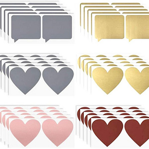 Custom Heart Shaped Scratch Sticker Labels Dialog Poster Shaped Scratch off DIY Stickers