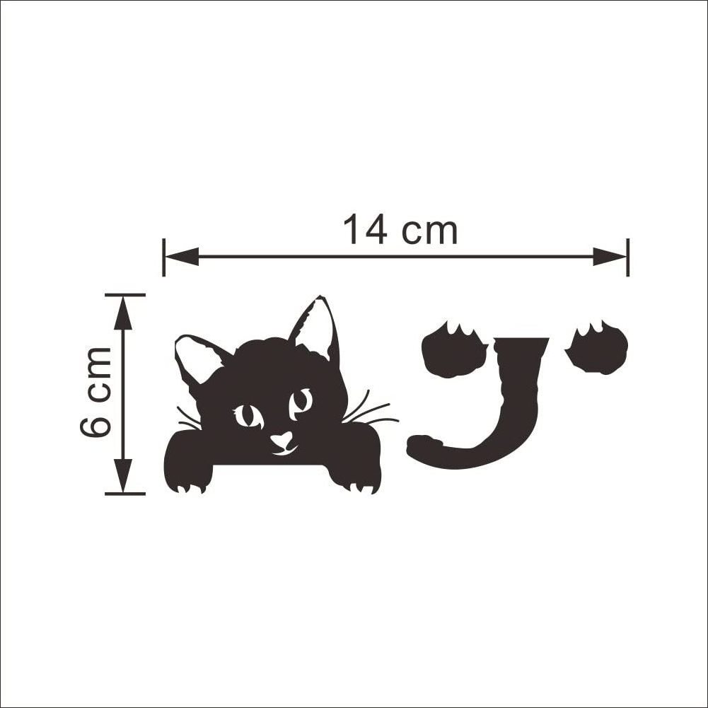 Cat Wall Stickers Light Switch Decor Decals Art Mural Baby Nursery Room Cute Decorative Switch Sticker