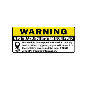 Wholesale GPS Tracking System Equipped Sticker Self Adhesive Anti-Theft Car Vehicle Warning Sign GPS Tracking Sticker