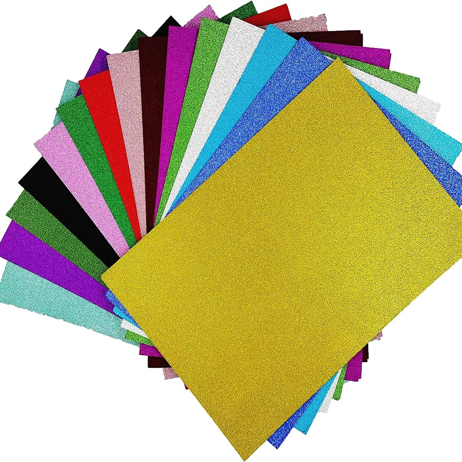 Custom Self-Adhesive Glitter Paper Sheet Glitter Cardstock Paper for Craft DIY Sticker Gift Box Wrapping