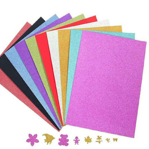 Custom Self-Adhesive Glitter Paper Sheet Glitter Cardstock Paper for Craft DIY Sticker Gift Box Wrapping