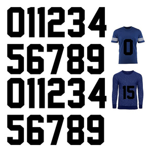 Heat Transfer Numbers 0 to 9 T Shirt Football Jersey Number Stickers Soft Iron on Numbers for Team Uniform Sports