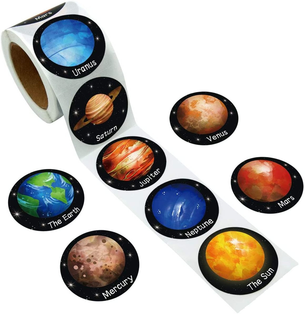 Custom Planets Solar System Sticker Educational and Learning Activities Motivational Stickers for School Kids