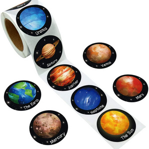 Custom Planets Solar System Sticker Educational and Learning Activities Motivational Stickers for School Kids