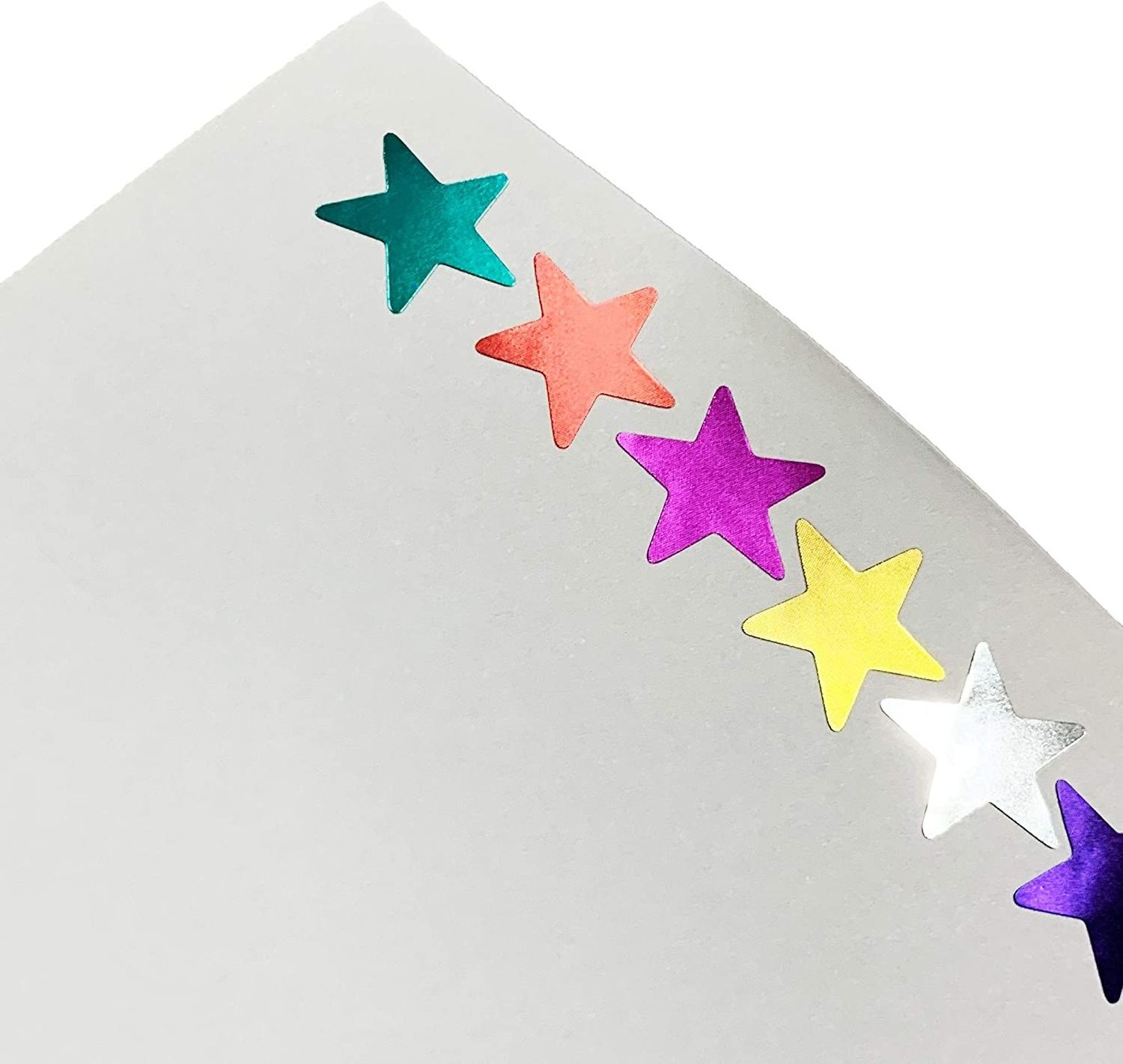 Custom Foil Star Metallic Stickers Colored Star Stickers for Kids Reward