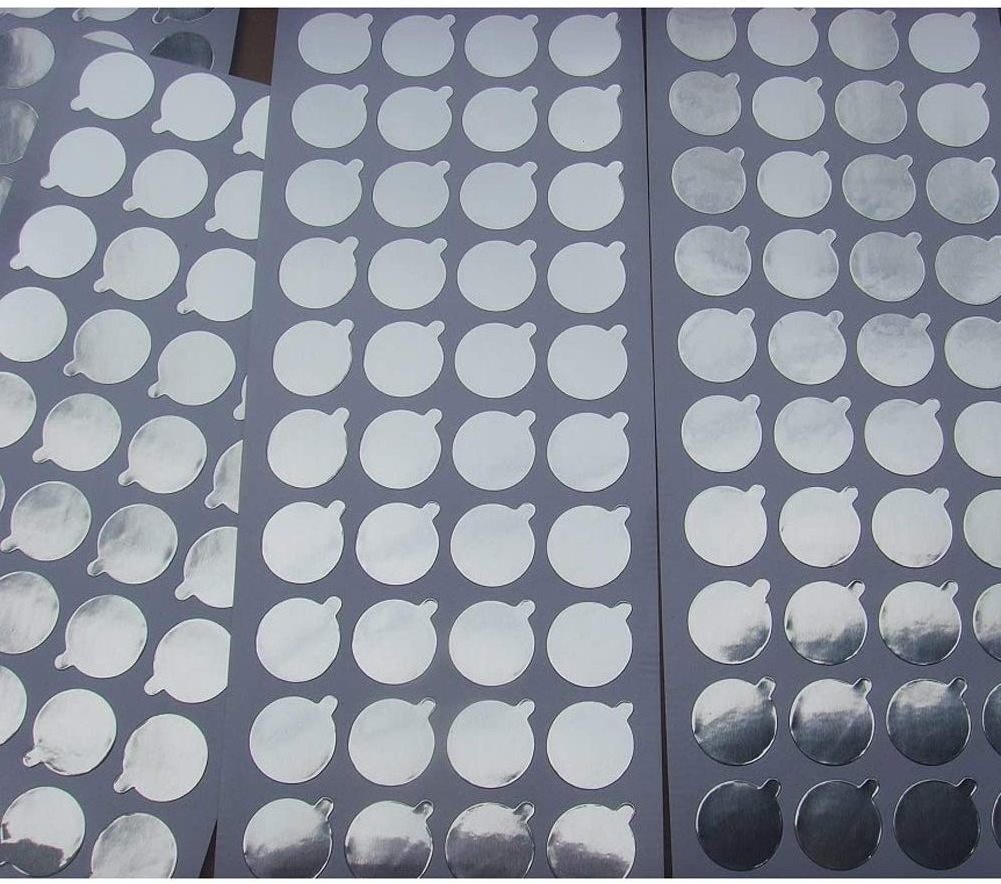 Self-Adhesive Safety Sealer Liner Silver Round Aluminum Foil Film Seal Sticker for Toothpaste Bottles Tube Stoppers