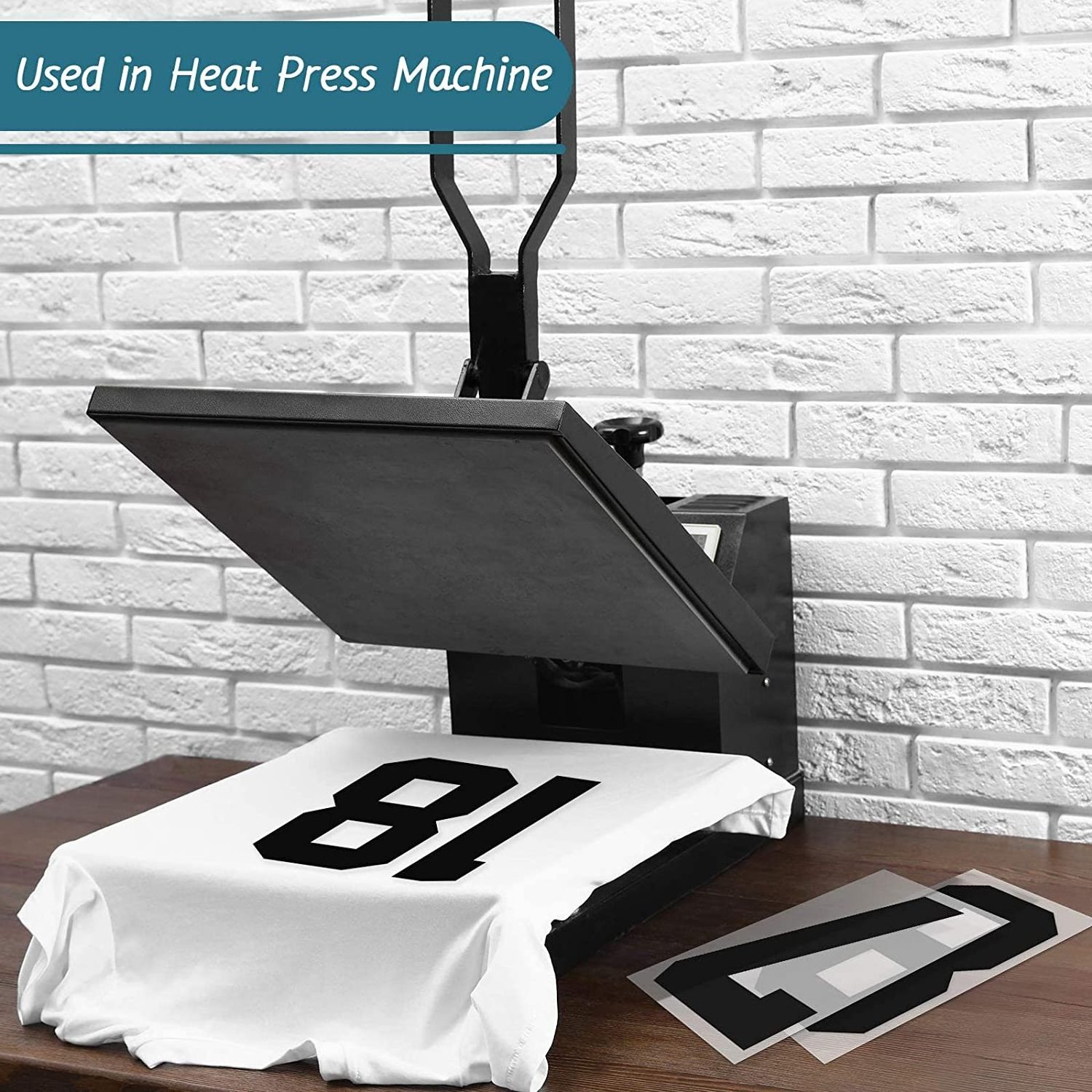 Heat Transfer Numbers 0 to 9 T Shirt Football Jersey Number Stickers Soft Iron on Numbers for Team Uniform Sports