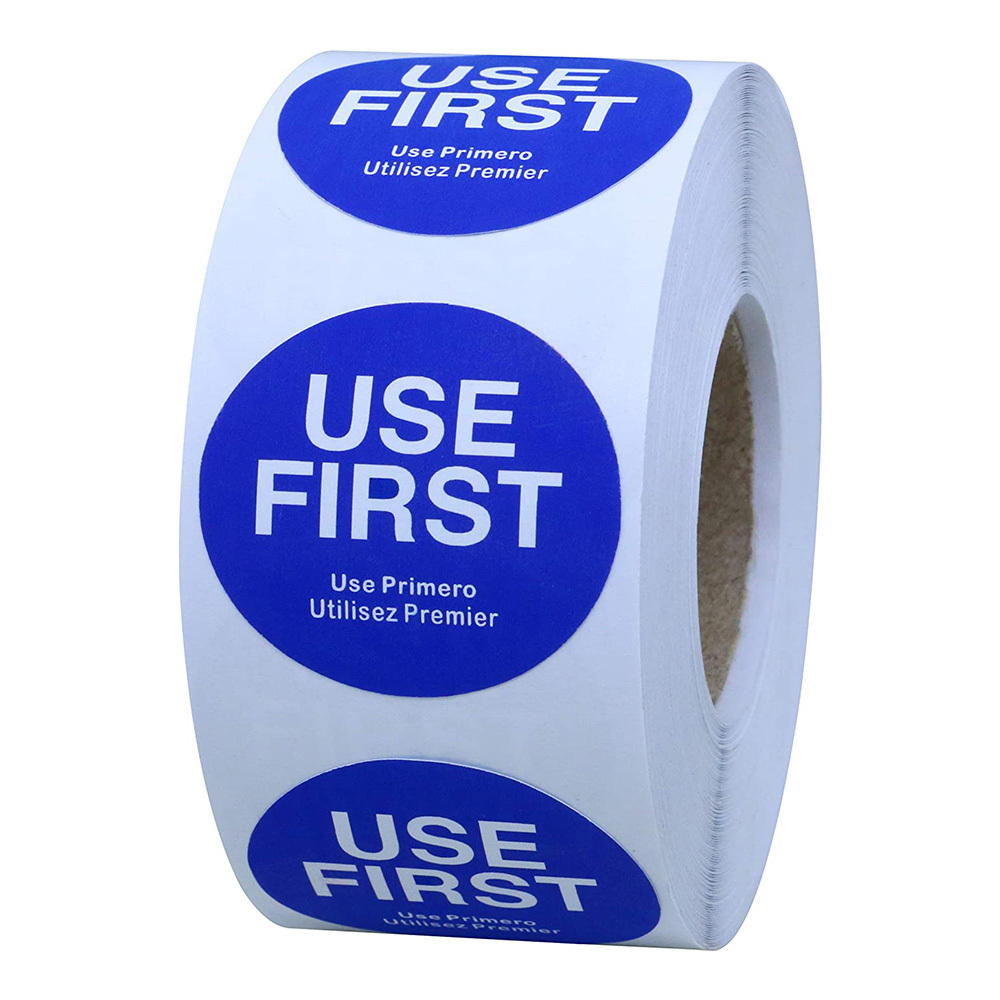 Custom Inventory Control Label Removable Adhesive USE First Stickers Roll Restaurant Food Service FIFO Label