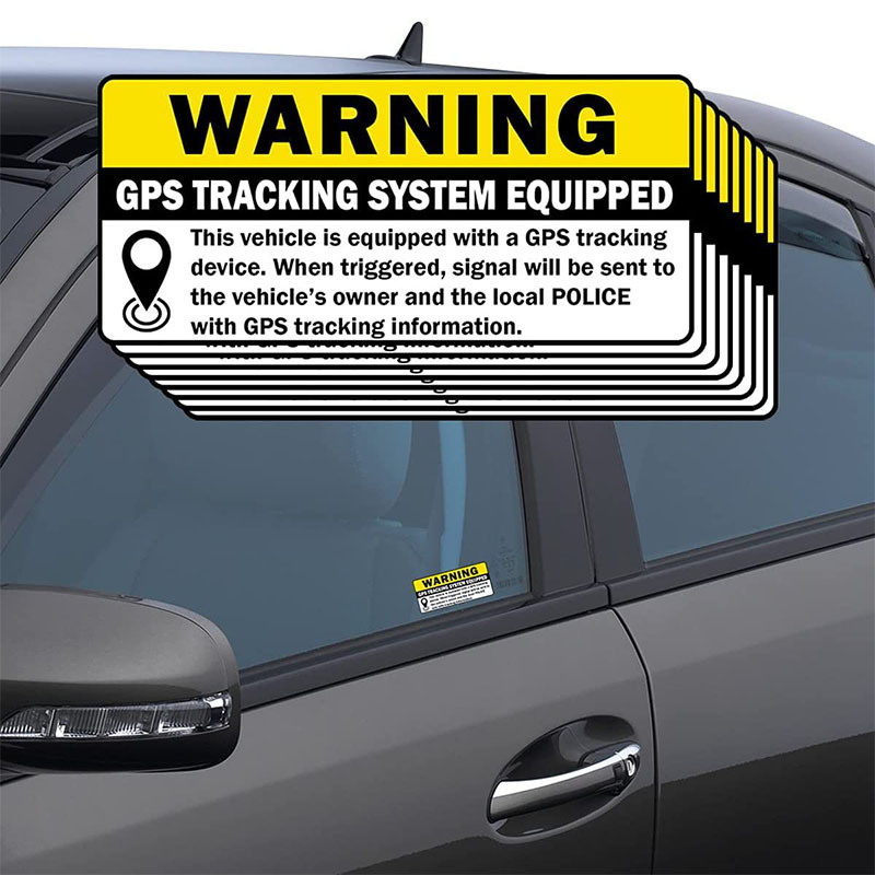 Wholesale GPS Tracking System Equipped Sticker Self Adhesive Anti-Theft Car Vehicle Warning Sign GPS Tracking Sticker