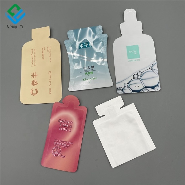 0.165 oz 2g 5ml 10ml Cosmetic Sample Sachet Skincare Mini Tiny Sample Packaging Liquid Pouch Spout Pouches Bottle Shaped Pouch