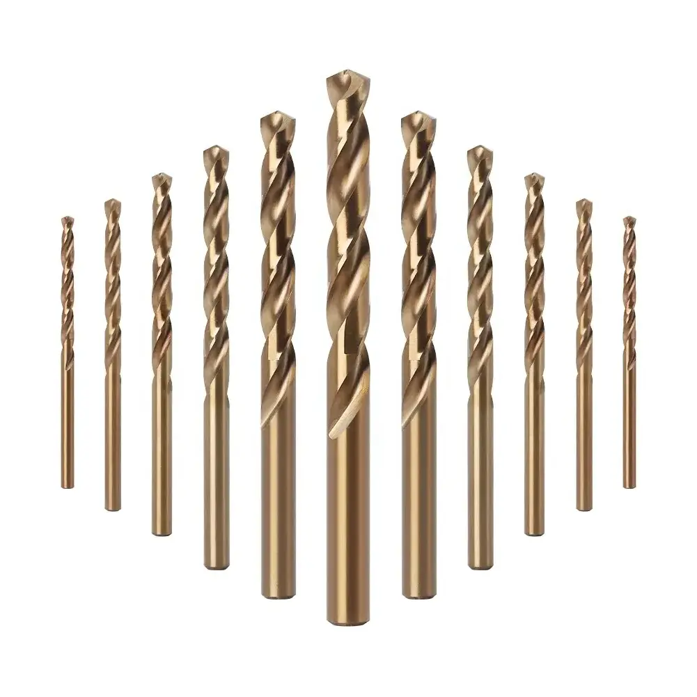 Industrial grade German HSS M35 Cobalt 5% Parallel Shank Color Coated Twist Drill For Stainless Steel/Steel/Metal