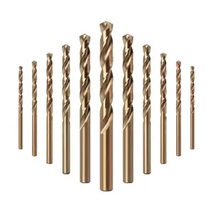 Industrial grade German HSS M35 Cobalt 5% Parallel Shank Color Coated Twist Drill For Stainless Steel/Steel/Metal