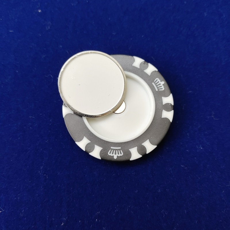 14g ept ceramic poker chips for OEM printing logo sticker without ball marker