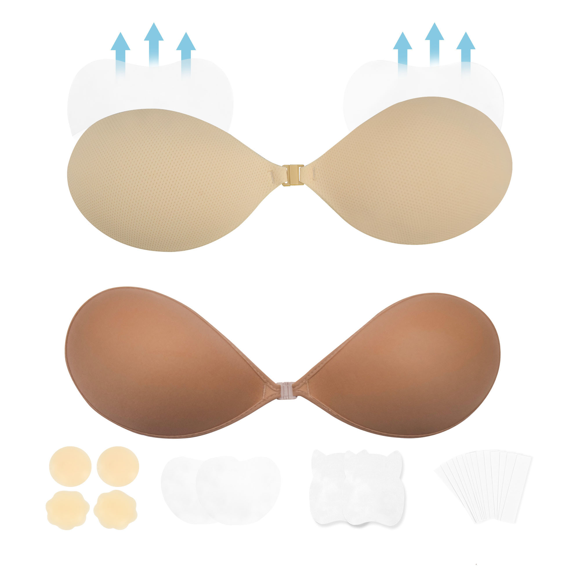 High Quality Magic Wing Strapless Bra Silicone Push Up Backless Self-adhesive Sticky Invisible Pushup Bra