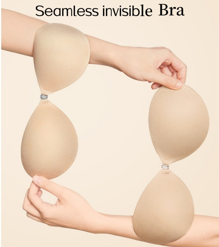 Silicone Adhesive Invisible Sticky Strapless Push up wedding cup Bra Reusable Covering Nipple stick on Bra for Backless Dress