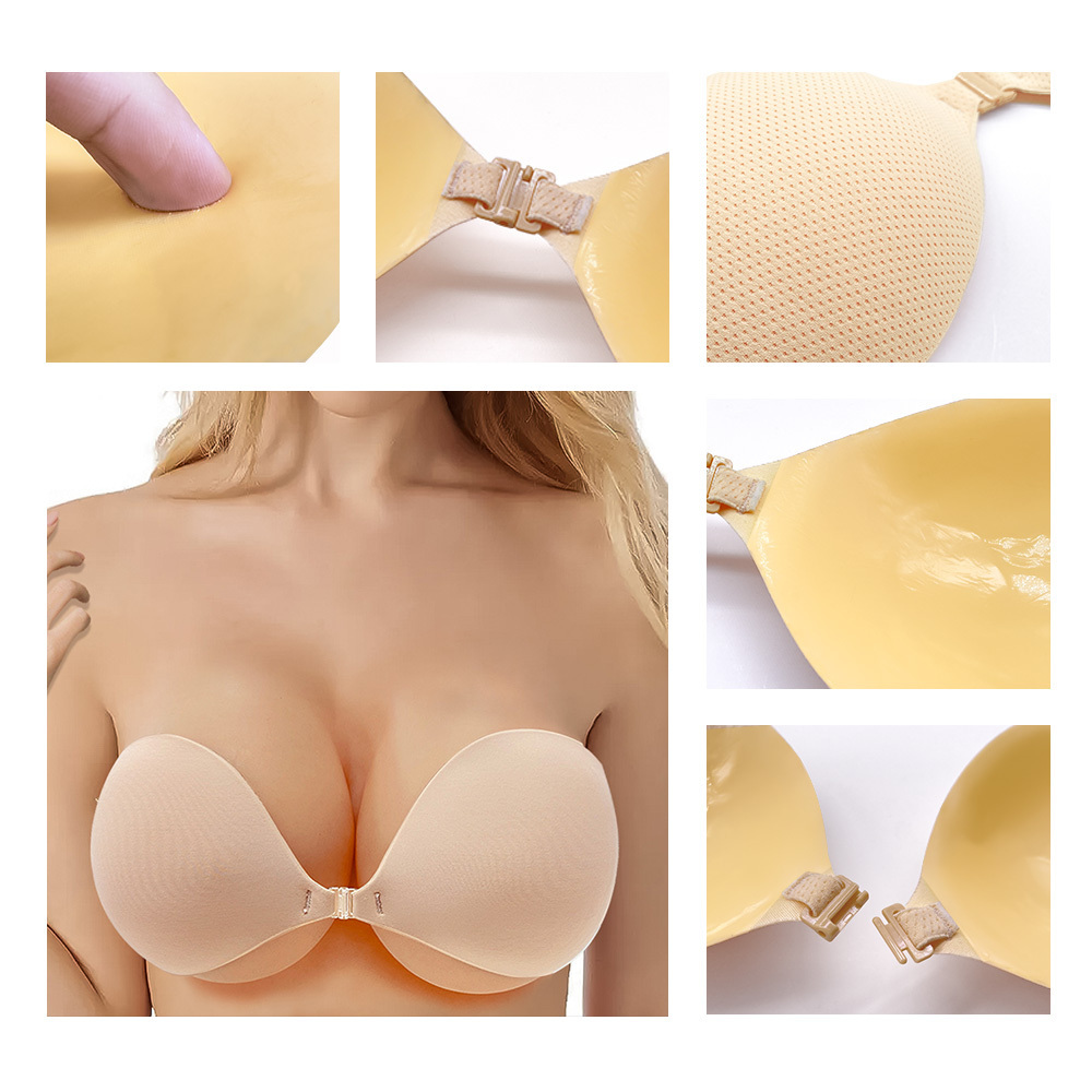 High Quality Magic Wing Strapless Bra Silicone Push Up Backless Self-adhesive Sticky Invisible Pushup Bra