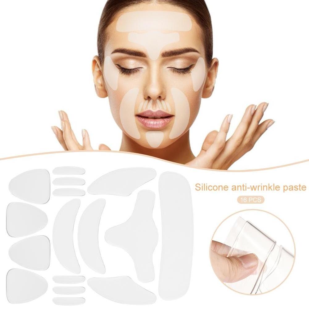 Multiple Anti Wrinkle pad sets Sustainable Silicone Eye Forehead Face Pad Reusable Facial Wrinkles Patches to Prevent Wrinkles