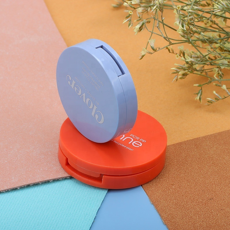 Colorful PCR ABS environmental protection small cute cosmetic compact powder container