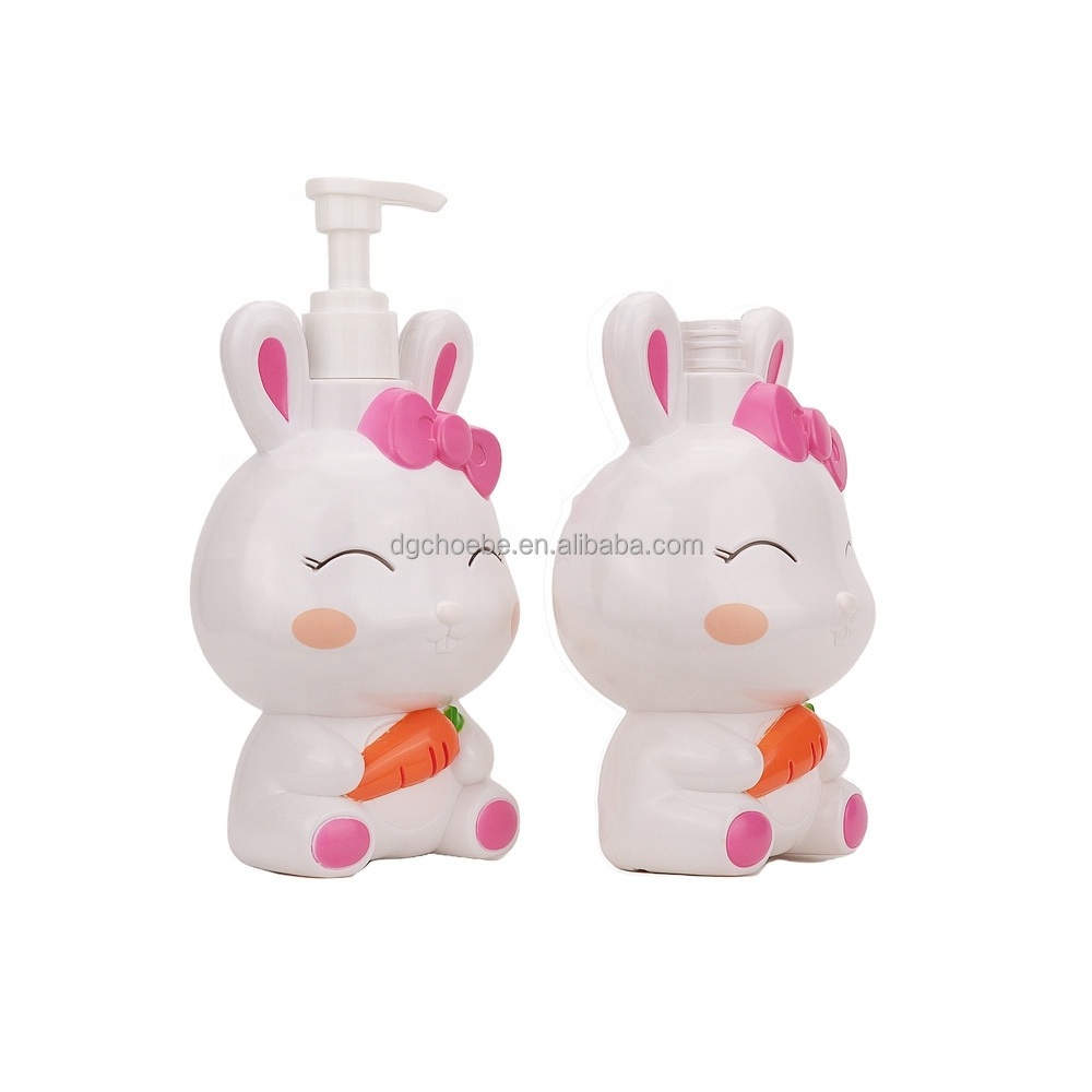 PET special shape baby plastic cartoon cute lotion cosmetic shower gel hand sanitizer shampoo girl bunny press bottle