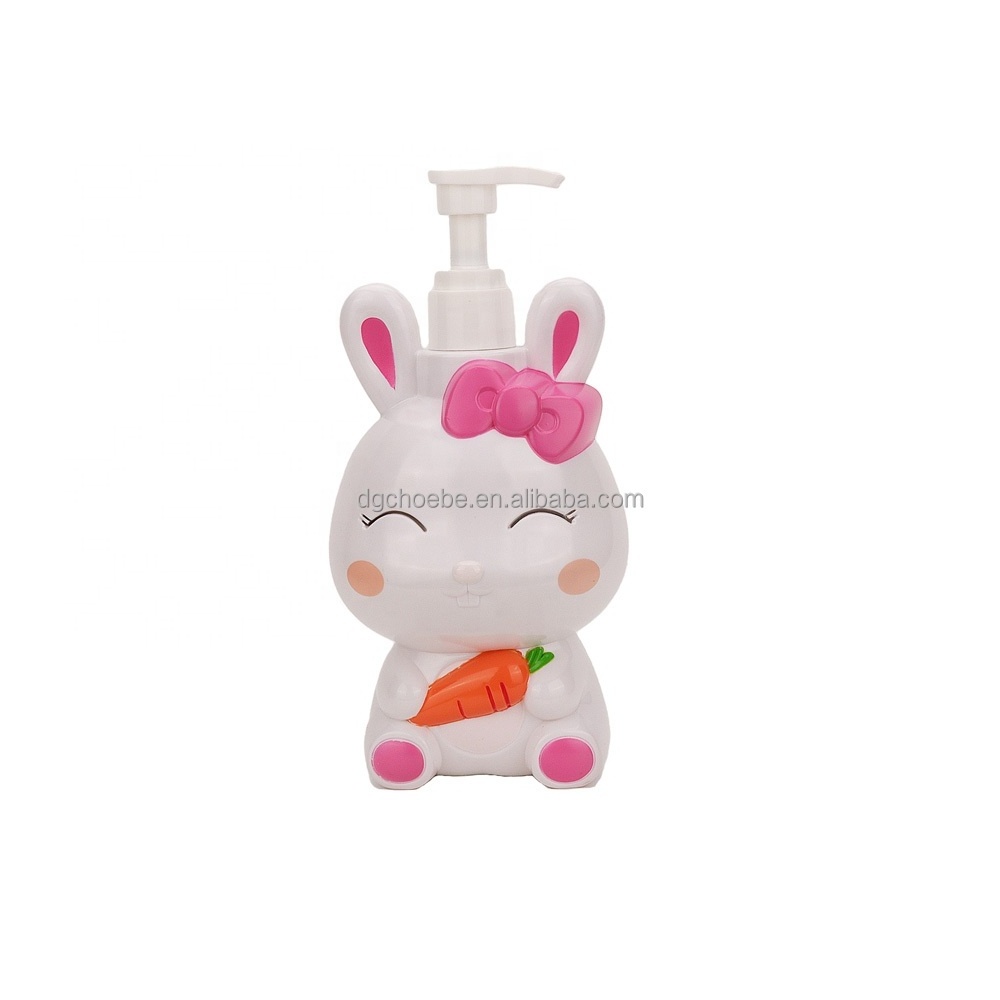 PET special shape baby plastic cartoon cute lotion cosmetic shower gel hand sanitizer shampoo girl bunny press bottle