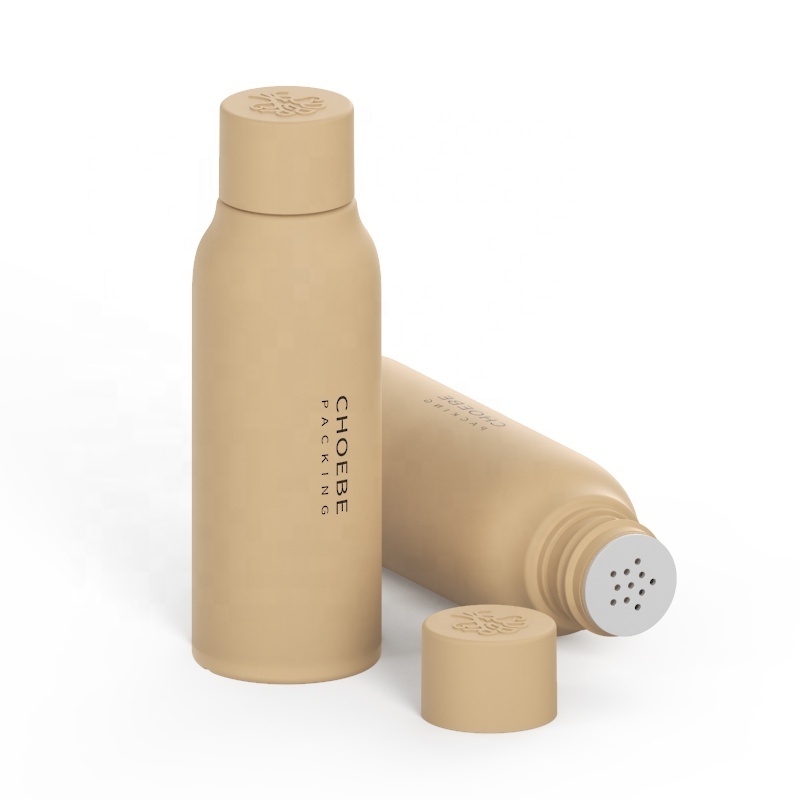 Choebe Cylinder 4 oz 50ml 100ml 120ml soft matte squeezable plastic powder dry shampoo bottle 40 gram with twist cap