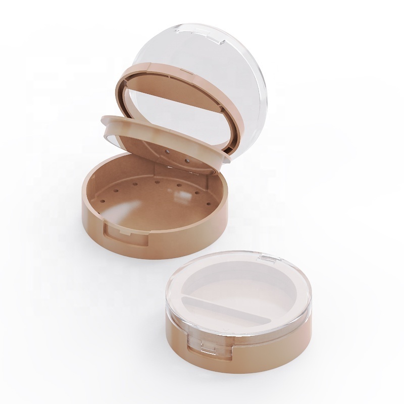 Custom plastic cosmetic eyeshadow compact case packaging empty BB CC cream air cushion puff container box