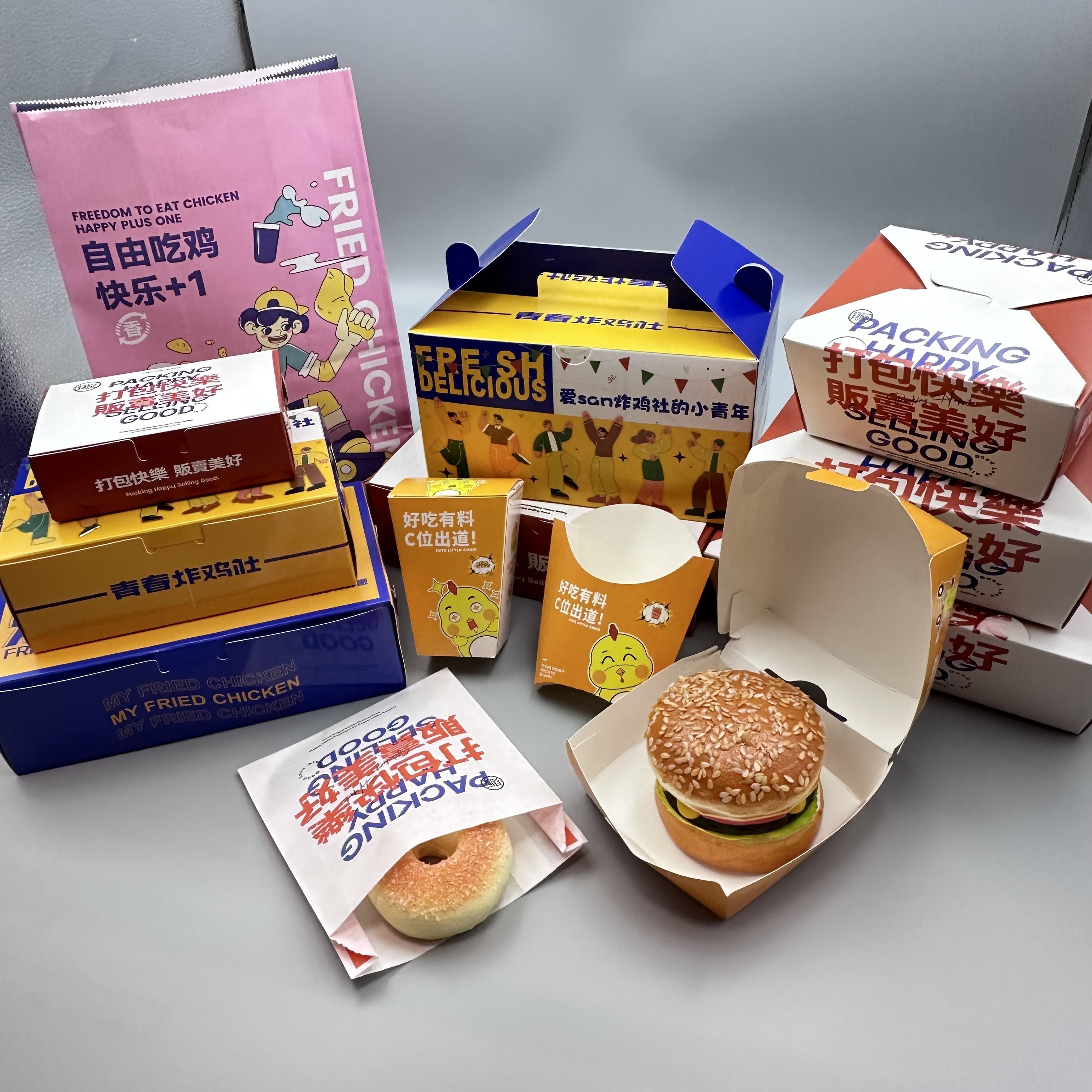 Wholesale Customized Hot Fast Food Packaging Take out Kfc Nuggets Wings French Fried Chicken Packaging Box