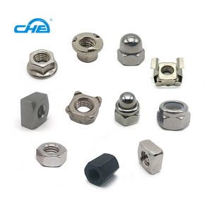 Hex serrated flange dome cap nut insert square cage lock heavy coupling hex nuts stainless steel weld hex flange nut