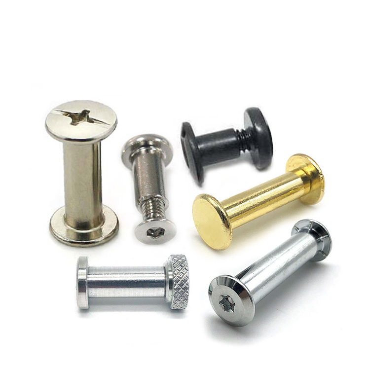 Chicago screws countersunk head sex bolt binding post rivet stainless steel male and female m3 screw chicago screws for leather