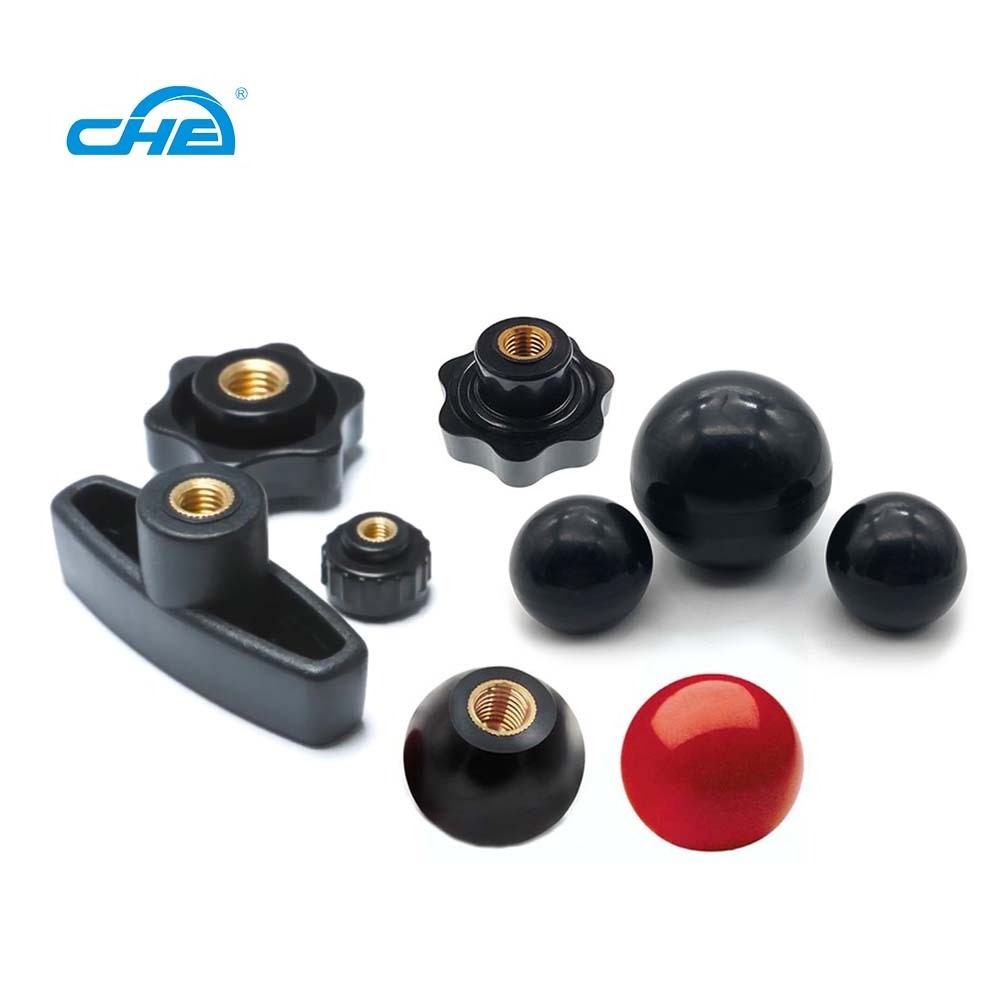 China Supplier star threaded round ball knobs round bakelite plastic knob Bakelite Plastic Black Ball Knob