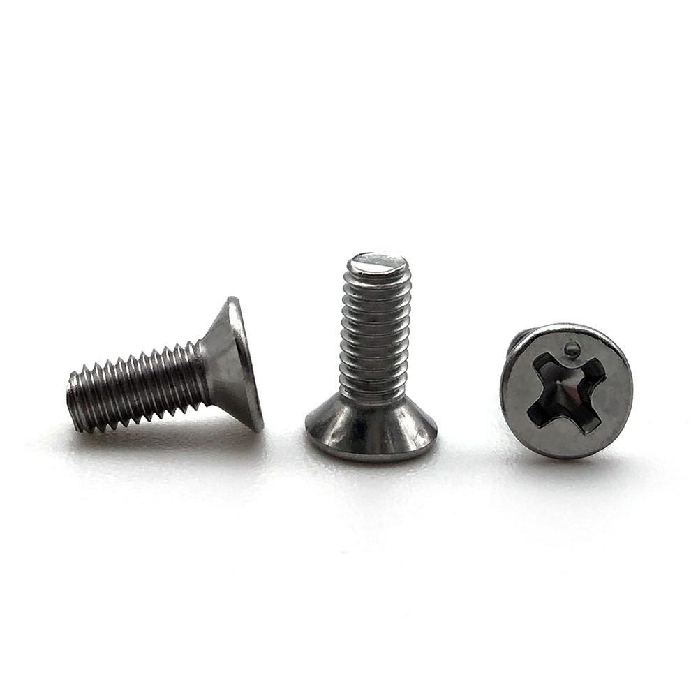 m7 countersunk head screw Stainless Steel/steel Din965 Flat Head Cross Recessed Bolts Countersunk Head Phillips Machine Screw