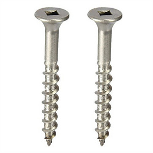 #8 x 1-1/4" Deck Screws 316 Marine Grade Stainless Steel, Square Drive, Type 17 Wood Cutting Point