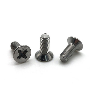 m7 countersunk head screw Stainless Steel/steel Din965 Flat Head Cross Recessed Bolts Countersunk Head Phillips Machine Screw