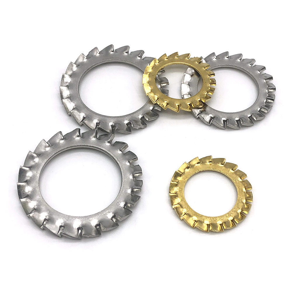 Lock Washer M4 M5 M6 M8 M10 M12 M14 M16 M18 M20 304 Stainless Steel Washers External Toothed Gasket Serrated Lock Washer