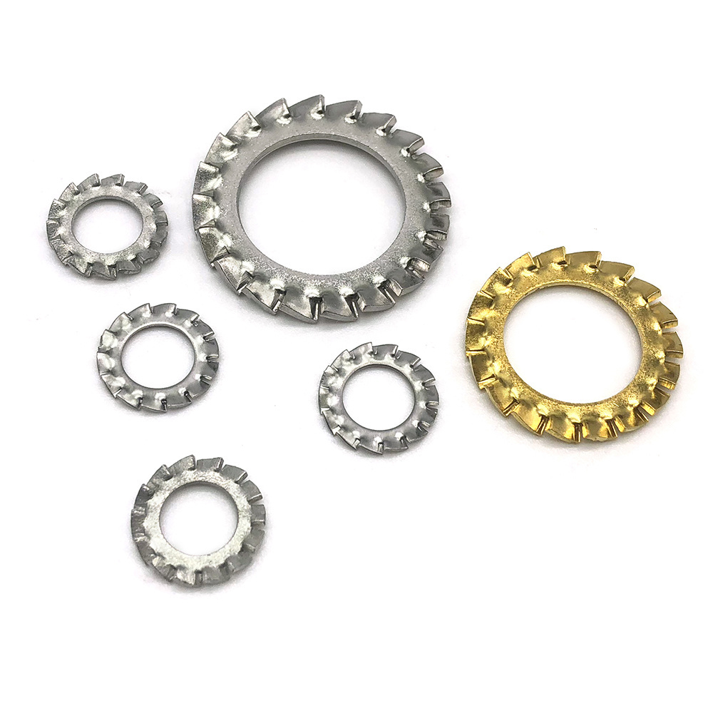 Lock Washer M4 M5 M6 M8 M10 M12 M14 M16 M18 M20 304 Stainless Steel Washers External Toothed Gasket Serrated Lock Washer