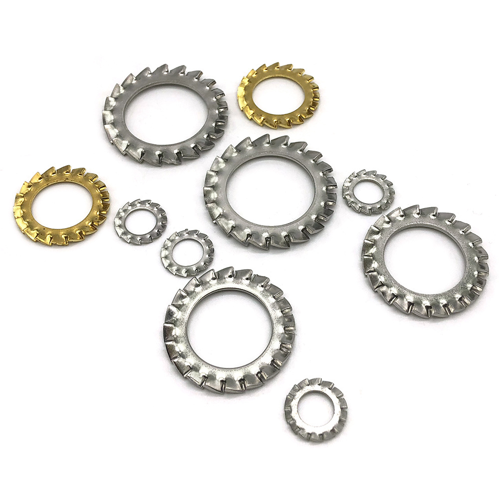 Lock Washer M4 M5 M6 M8 M10 M12 M14 M16 M18 M20 304 Stainless Steel Washers External Toothed Gasket Serrated Lock Washer