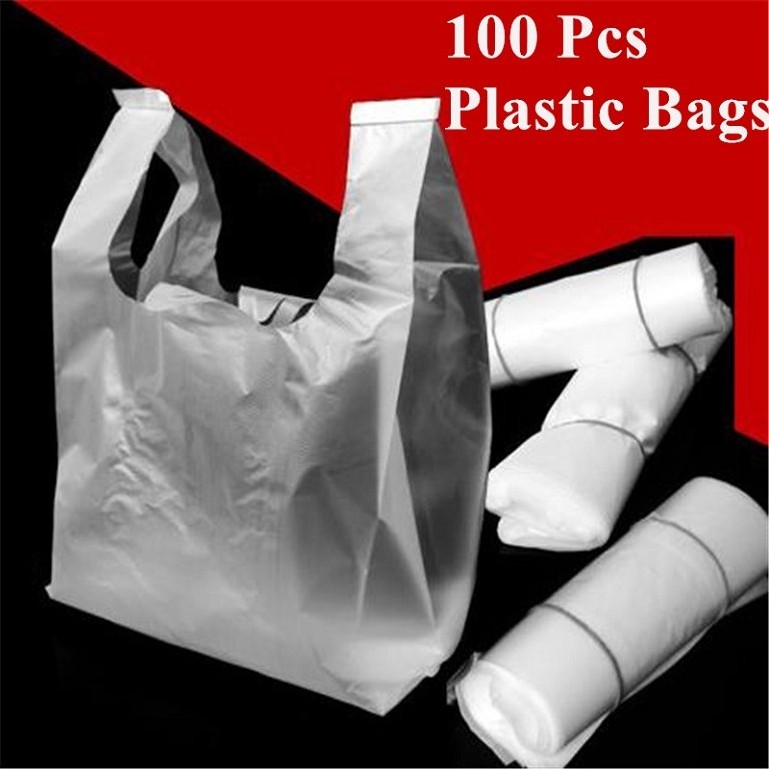 Disposable plastic HDPE/LDPE t-shirt shopping polythene bag/supermarket grocery retail sack