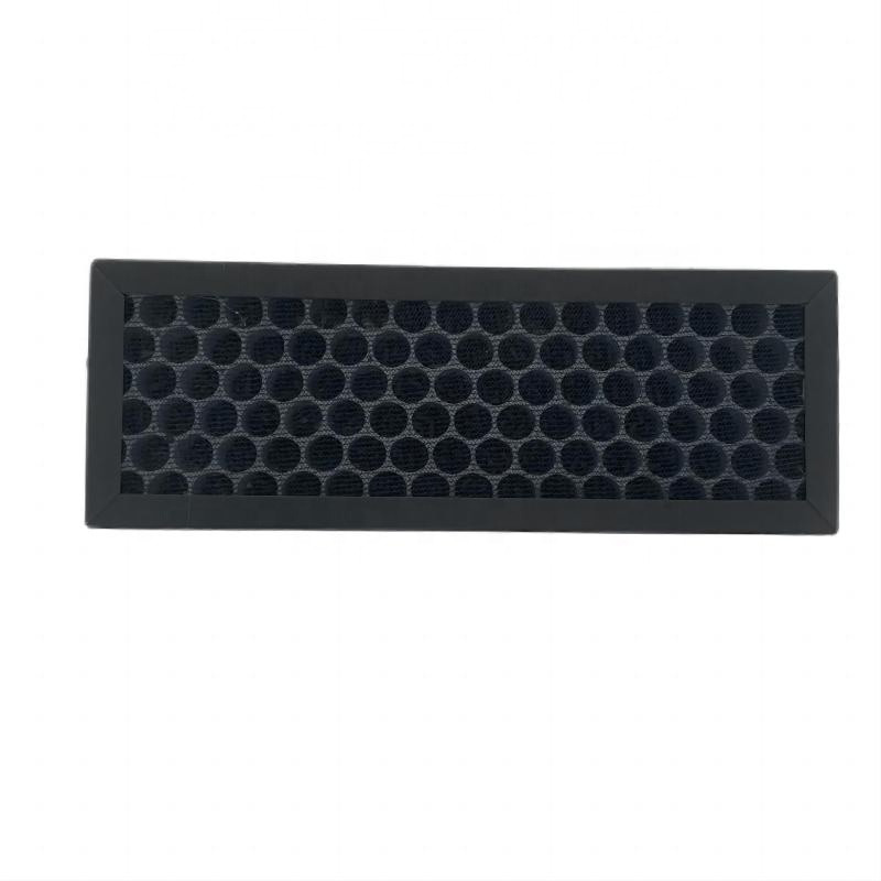 Customized 225*80*15mm Plastic Pp Core Deodorization Activated Coconut Shell Charcoal Honeycomb Carbon Air Purifier Filter