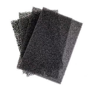 Black Activated Carbon Sponge Customized 30ppi Reticulated Polyurethane Bio Filter Foam For Pond