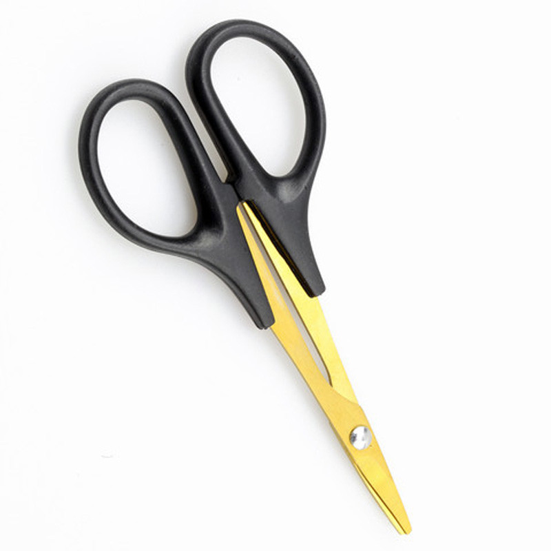 Titanium Straight Scissor with Black Plastic Handle Stainless Steel Household Left Handed Shears with Smooth Edge for All Users